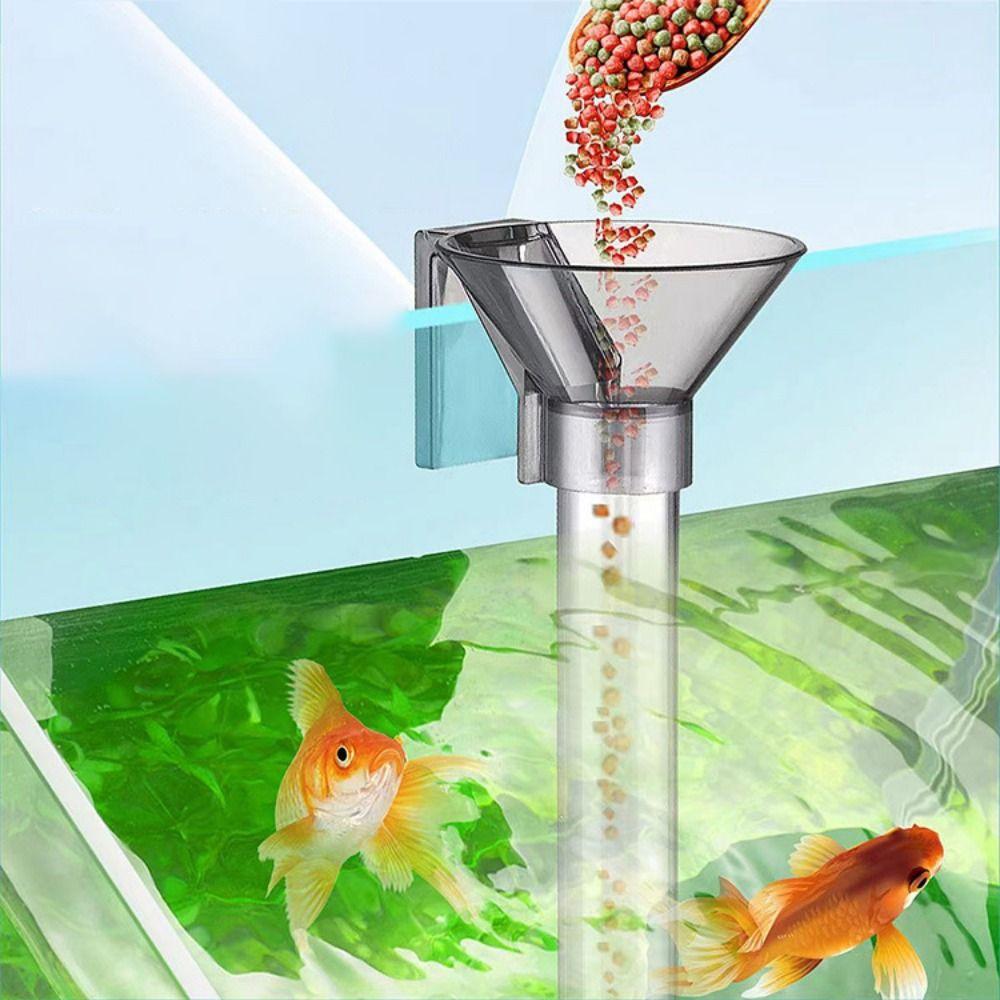 thumbnail image 2 of Acrylic Fish Shrimp Feeder Tube Wall Mounted Directional Feeding Tube For Aquarium Fish Tanks Clear Durabled Feeding Station For Tropical Fish Betta Shrimp And Small Aquatics Pets 2 of 13