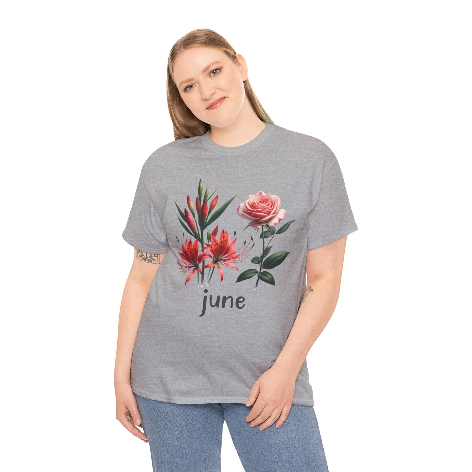 

June Flowers T-Shirt - Colorful Floral Tee for Nature Enthusiasts 2XL