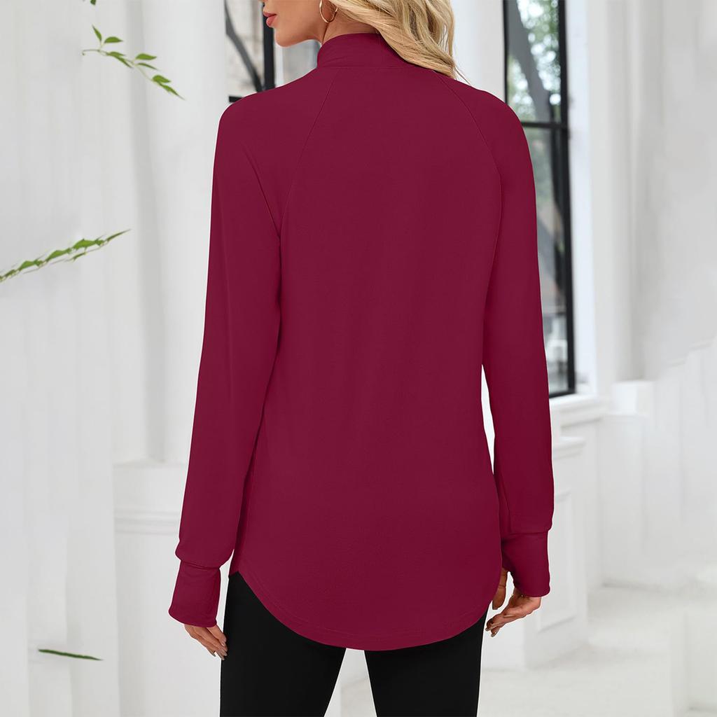 Women's Fashion Turtleneck Raglan Sleeve Top