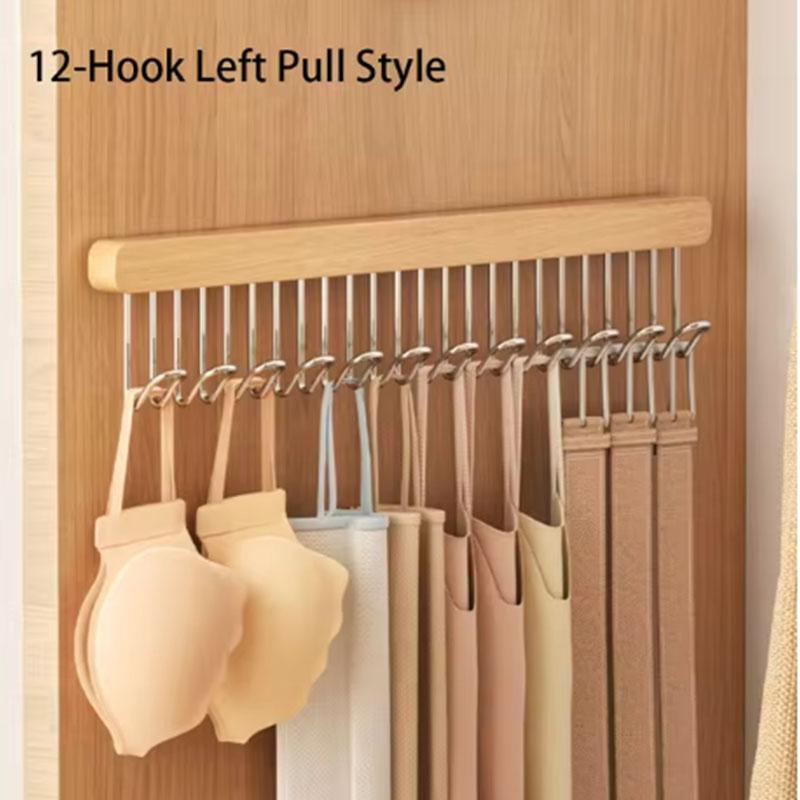 Home Clothes Storage Hanger Multifunctional Wooden Belt Hanger Sturdy Durable Tie Holder For Beanie Scarfs Bra Closet Supplies