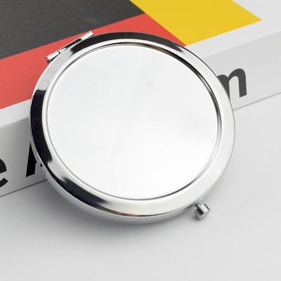 Metallbasis doppelseitiger faltbarer Kosmetikspiegel mit Firmenlogo