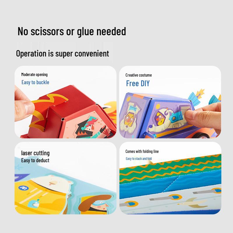 Mideer My Little Origami Airplane: 3D Educational Toy for Kids, Ages 2+, Includes Paper Cutting Book for Crafting