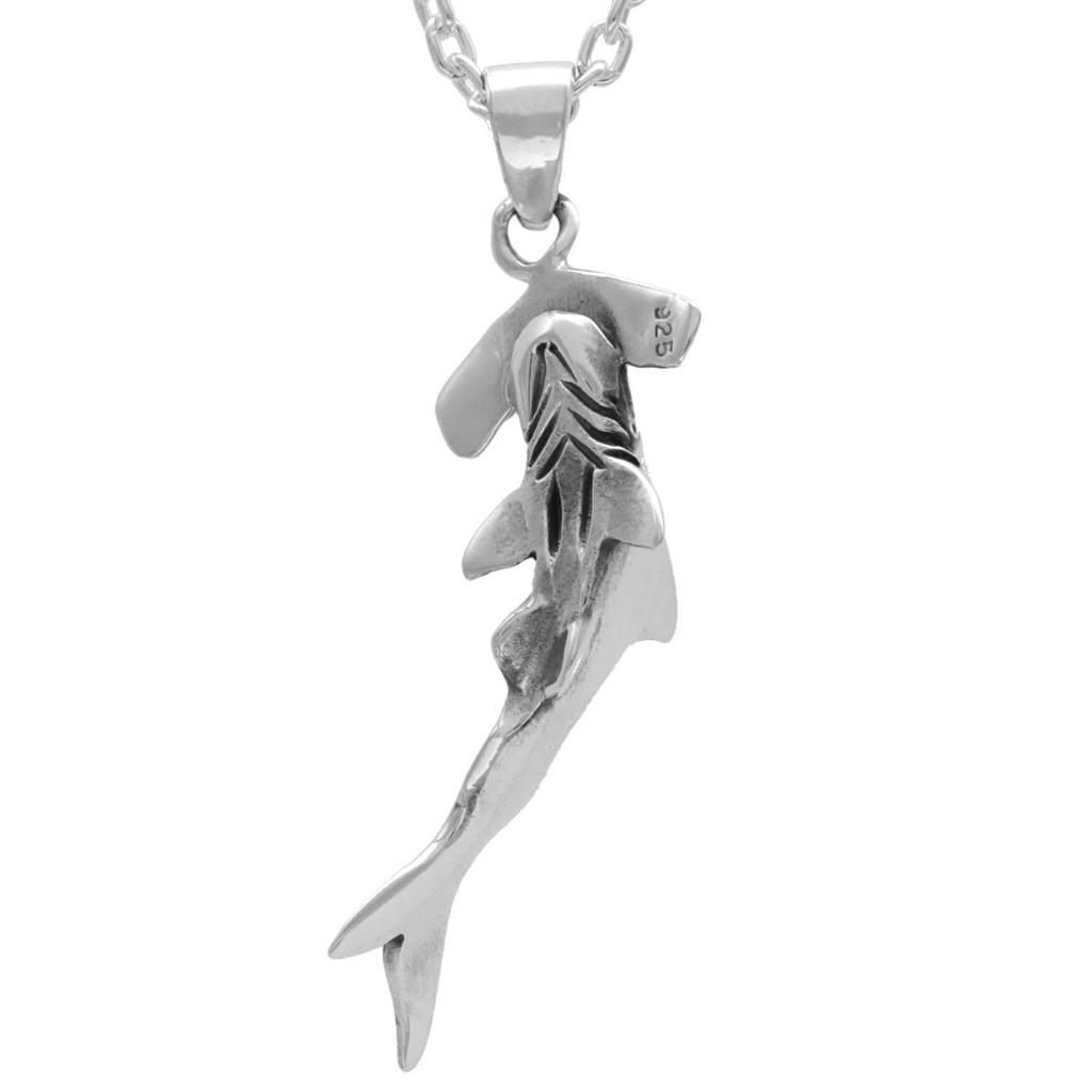 [Shinjuku Gin no Kura] Shark Silver 925 Pendant Top (Chain Not Included) Men's Shark Hammerhead Shark Marine