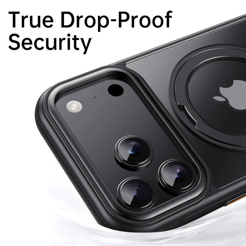 360° Mechanical Torque-Sound Rotating Stand Holder Magnetic Magsafe Phone Case for IPhone 16 15 14 13 17 Pro Max Plus 17Air 16E