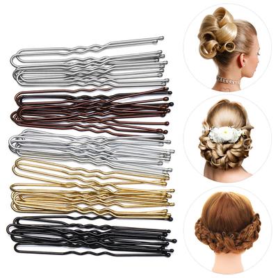 50 Stück/Beutel Schmuckstück Kopfschmuck Haarspangen Braut Gewellte Haarspangen Frisurenwerkzeuge Haarnadeln Metall