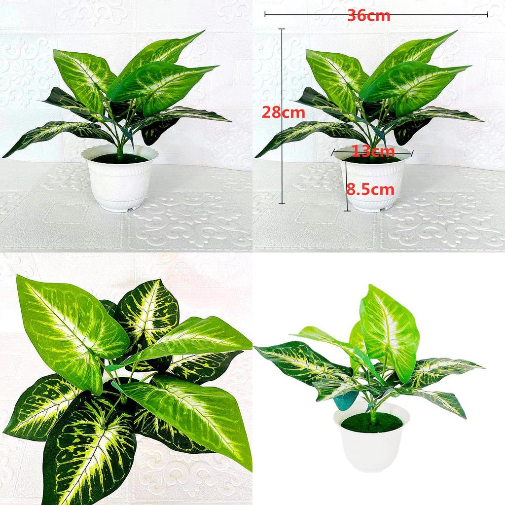 Kunststoff-Blumentopf mit 9 Hufenblatt-Köpfen für Heimdekoration und Innenarchitektur