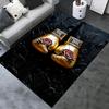 Golden Boxing Gloves with Rose Design Chair Mat Office Carpet, Oversized Rug for Home Decor, Gift, Suitable for Bedroom, Living Room, Various Rooms