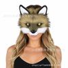 Plush wolf head half face mask