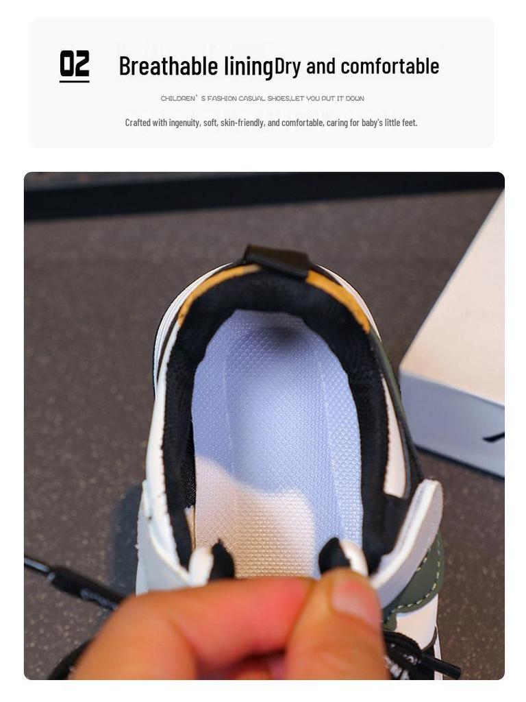 Breathable, Wear-Resistant Skate Shoes for Kids – Comfortable Soft Sole Sneakers for Boys & Girls with Cartoon Design