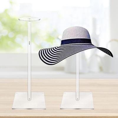 Acrylic Hat Display Stand High Stability Transparent Design Simple Installation Wigs Caps Display Holder Storage Organizer