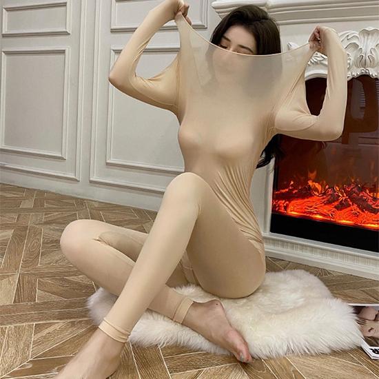 37 ℃ Constant Temperature Ultra-thin Thermal Underwear Skin Care Clothes Spring and Autumn Women's Clothes Suit Hyaluronic Acid Skin Care Clothes