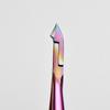Iridescent Stainless Steel Cuticle Pusher & Scissors Set – 2 Pieces, Sharp Double-Pronged Nail Art Tools.
