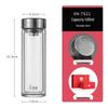 Xinuo Portable Double-Layer Glass Tea Cup
