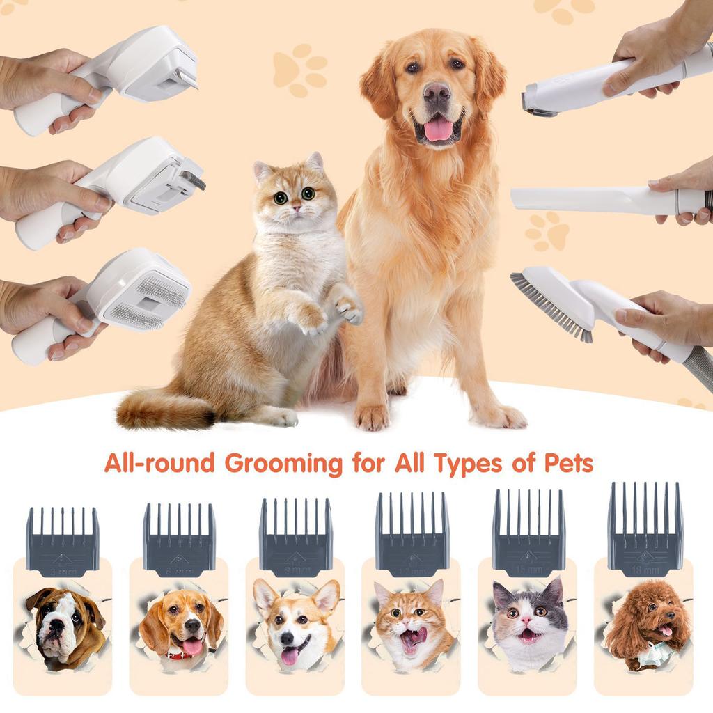 Multifunctional Pet Hair Trimmer Dog Vacuum Cleaner Set All-in-one Pet Beauty Device Vacuum Cleaner Hair Clipper