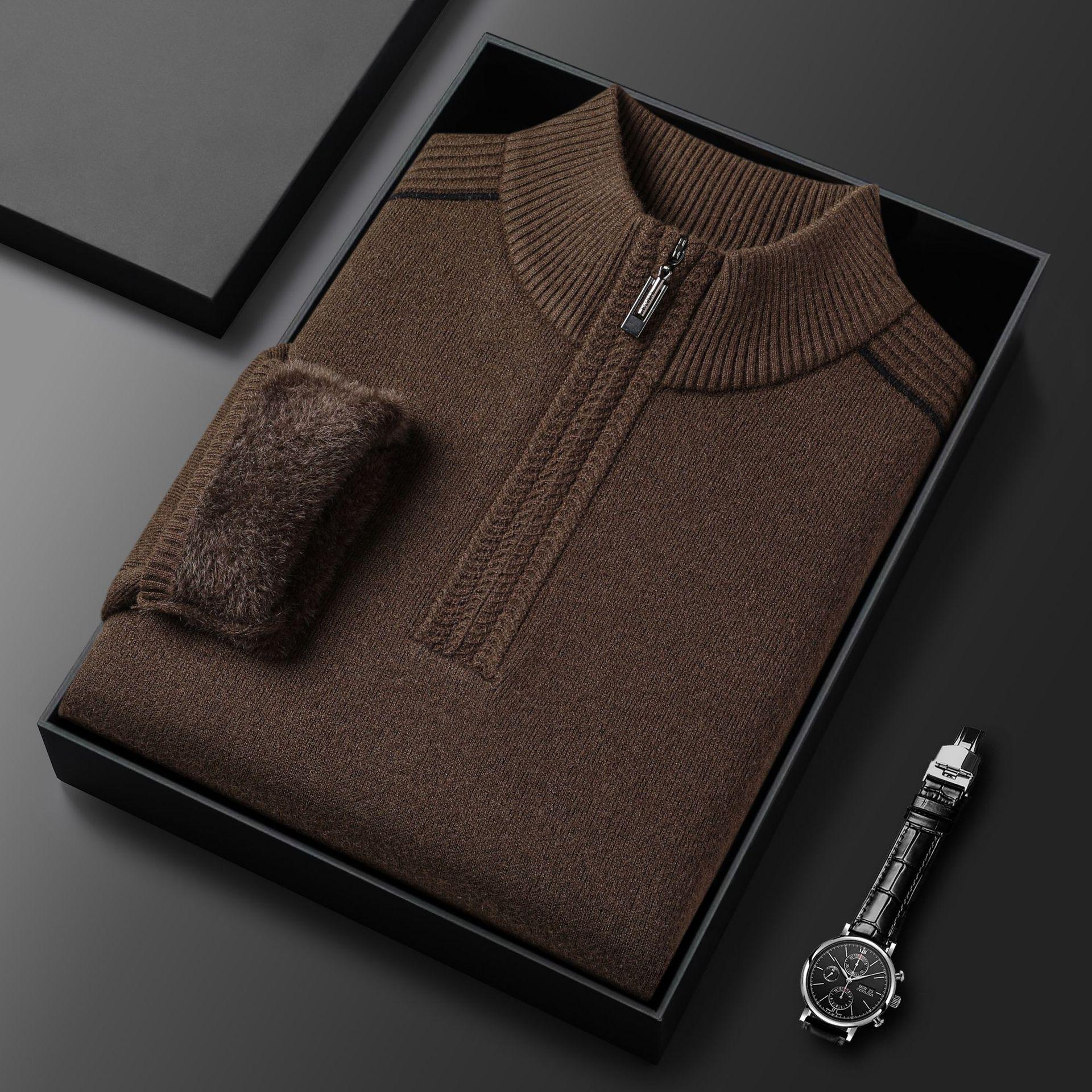 

Men s Thick Knit 450g Half-High Collar Sweater: Warm, Machine-Washable, Pure Color Base Layer for Autumn and Winter 2XL