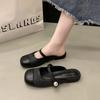 Women's French Retro Flat Sandals Retro Style Baotou Anti-Odor Premium Quality Anti-slip Sandals Hundred Outdoor Wearable