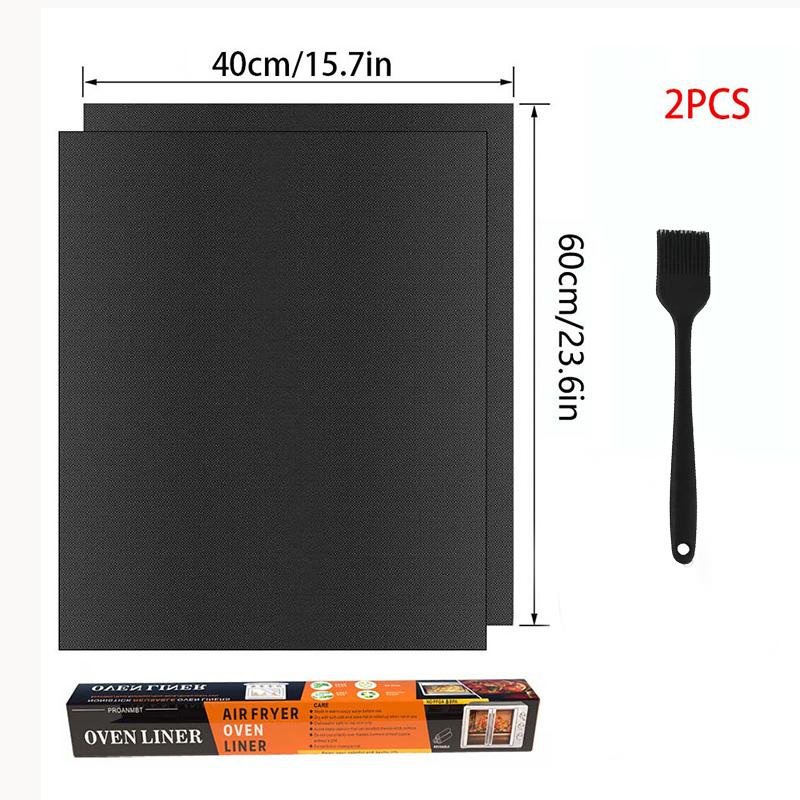 Oven Liners For Bottom Of Electric Gas Oven Reusable Non-Stick Protector Mat Heat Resistant Grill Mats Three Colors Kitchen Bbq