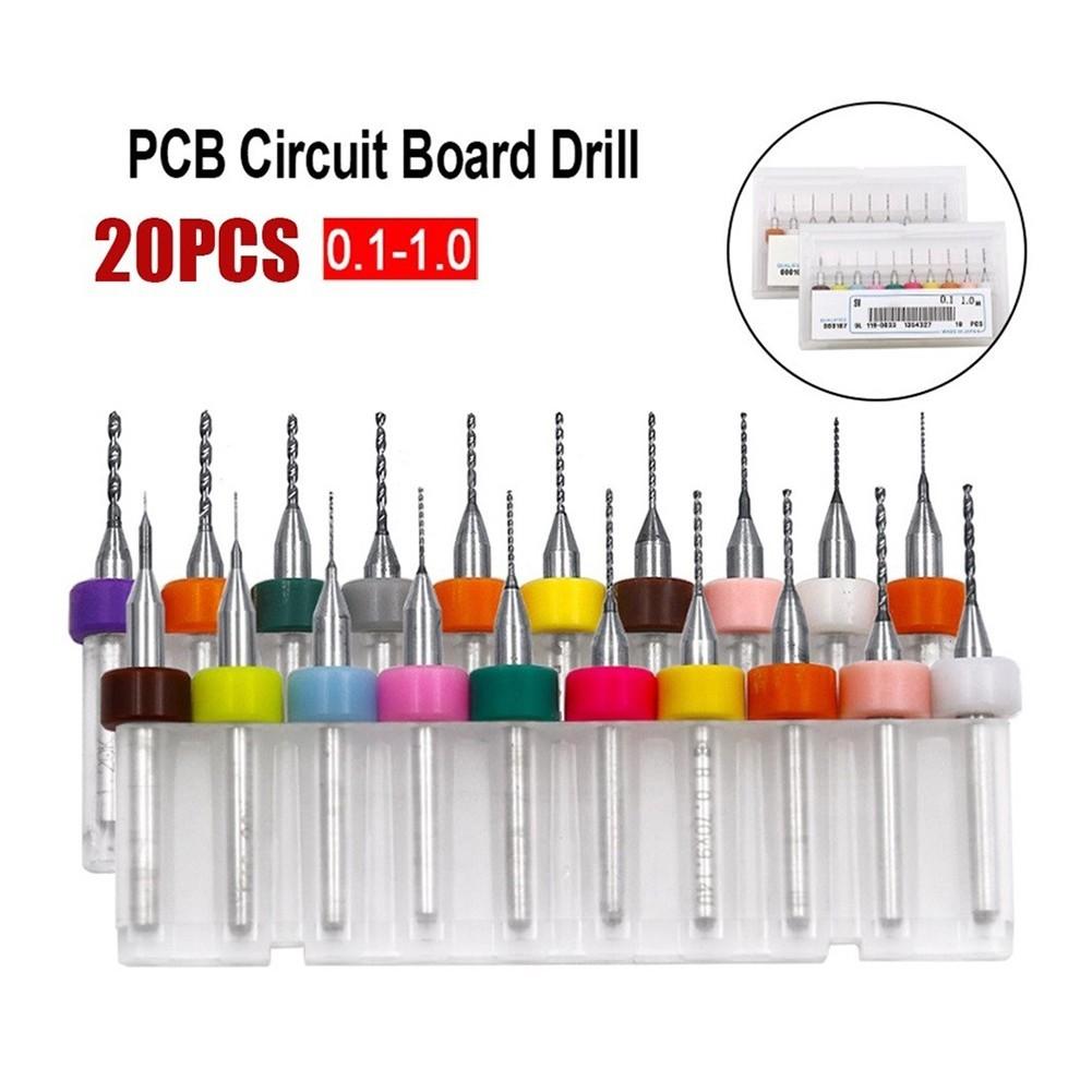 

PCB Drill Bits Workshop 20pcs 3.175mm Shank Engraving