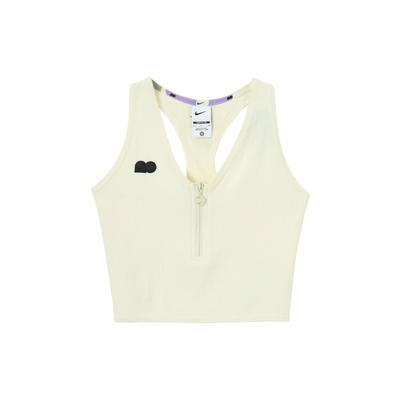 X Naomi Osaka Kollaboration Einfarbiges Sport-Tanktop Damen Tops Kokosmilch DX1813-113