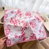 Women S Ink Printed Square Scarf Fashion Neck Sun Protection
