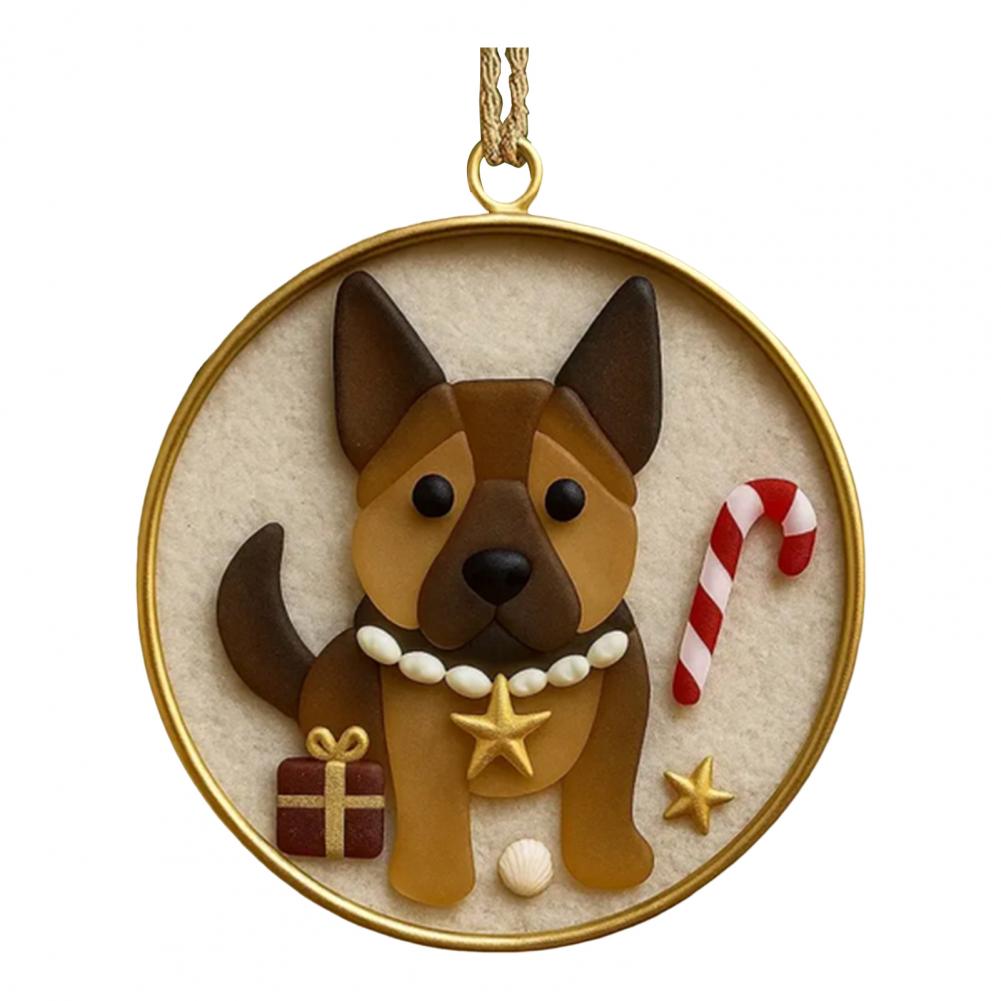 Sea Glass Dog Decoration Sea Glass Ornament Handcrafted Sea Glass Dog Christmas Tree Ornaments Unique Hanging Ornaments