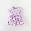 Girls Summer Cotton Princess Dress With Cartoon Pattern