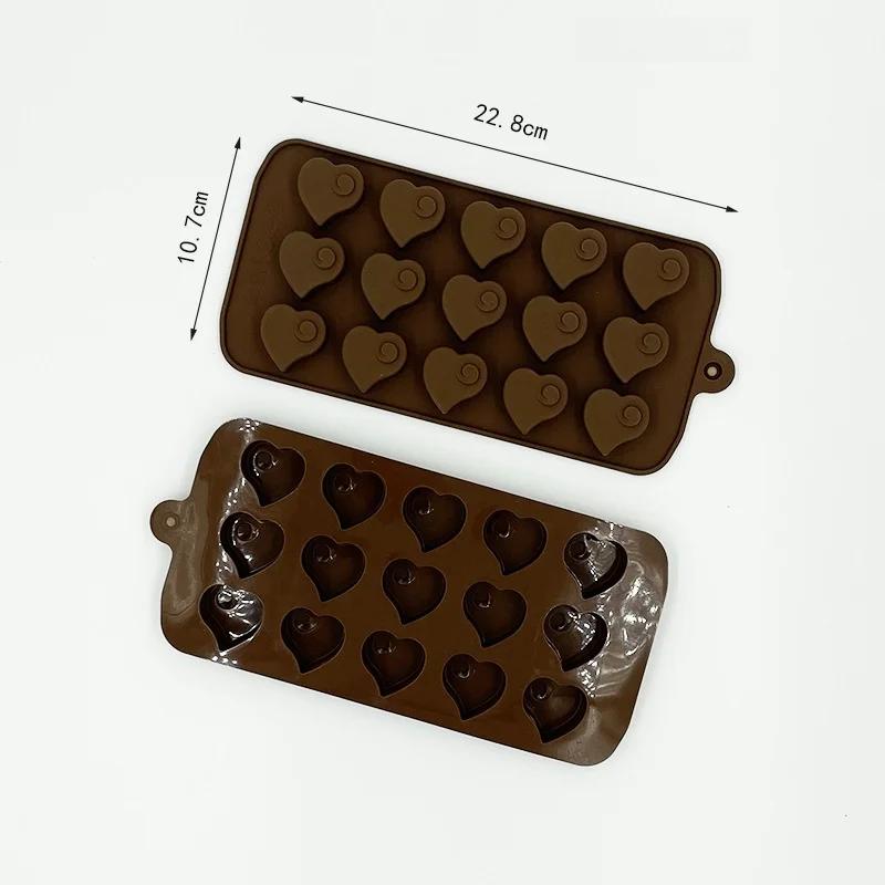 

15 Cavity Silicone Chocolate Mold DIY Diamond Heart Baking Mould Kitchen Ice Cubes Biscuit Pastry Cake Accessories Making Tool