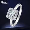 Rrjzz Trendige Prinzessin-Schliff Zirkonia Simulierte Diamant Damen Verlobungsringe Luxuriöser 14 Karat Goldplattierter Hochzeits-Jubiläumsring Schmuck