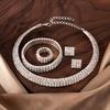 3-5 Row Crystal Jewelry Romantic Wedding Accessories Rhinestone Jewelry Set  Wedding Party