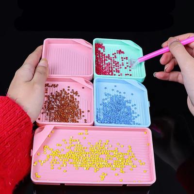 Embroidery Diamond Painting Tray Large Capacity Drill Tray Storage Rack  for Nail Art
