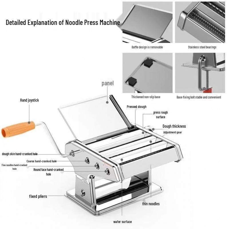 Kompakte Multifunktionale Nudel- und Knödelteigpressmaschine