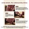 Meier Lambskin leather gloves, men's spring and autumn thin retro, the first layer can touch the screen