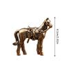 Vintage Brass Horse Statue Feng Shui Lucky Wealth Decor Collectible Figurine Zodiac Horse Ornament Good Fortune Home Decoration