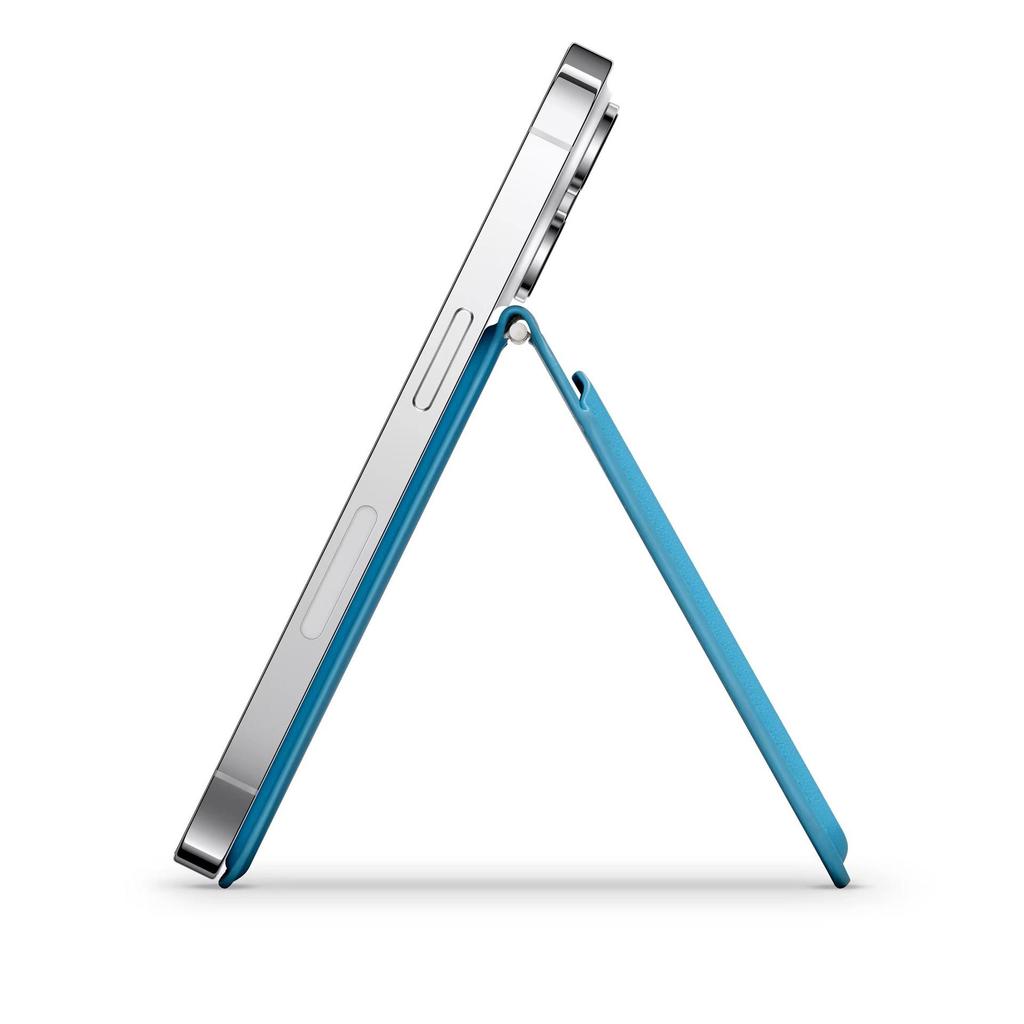 Magnetic Folding Stand & Card Holder for iPhone 17, 16, 15 with MagSafe-Compatible Leather Design