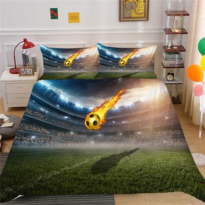 Série Football Literie en Polyester Deux ou Trois Pièces Impression Numérique 3D