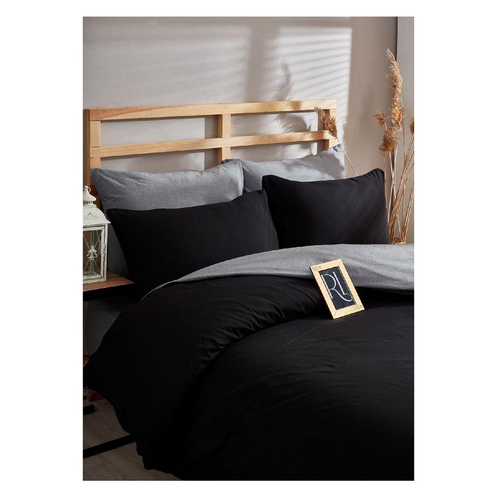 Atlantis Garngefärbtes Bio-Bettbezug-Set für Doppelbett (ohne Blatt)