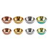 4 Pieces Stainless Steel Sauce Sushi Dishes Spice Vinegar Plates Dipping Bowls Household Tableware Dessert for Dining Hall