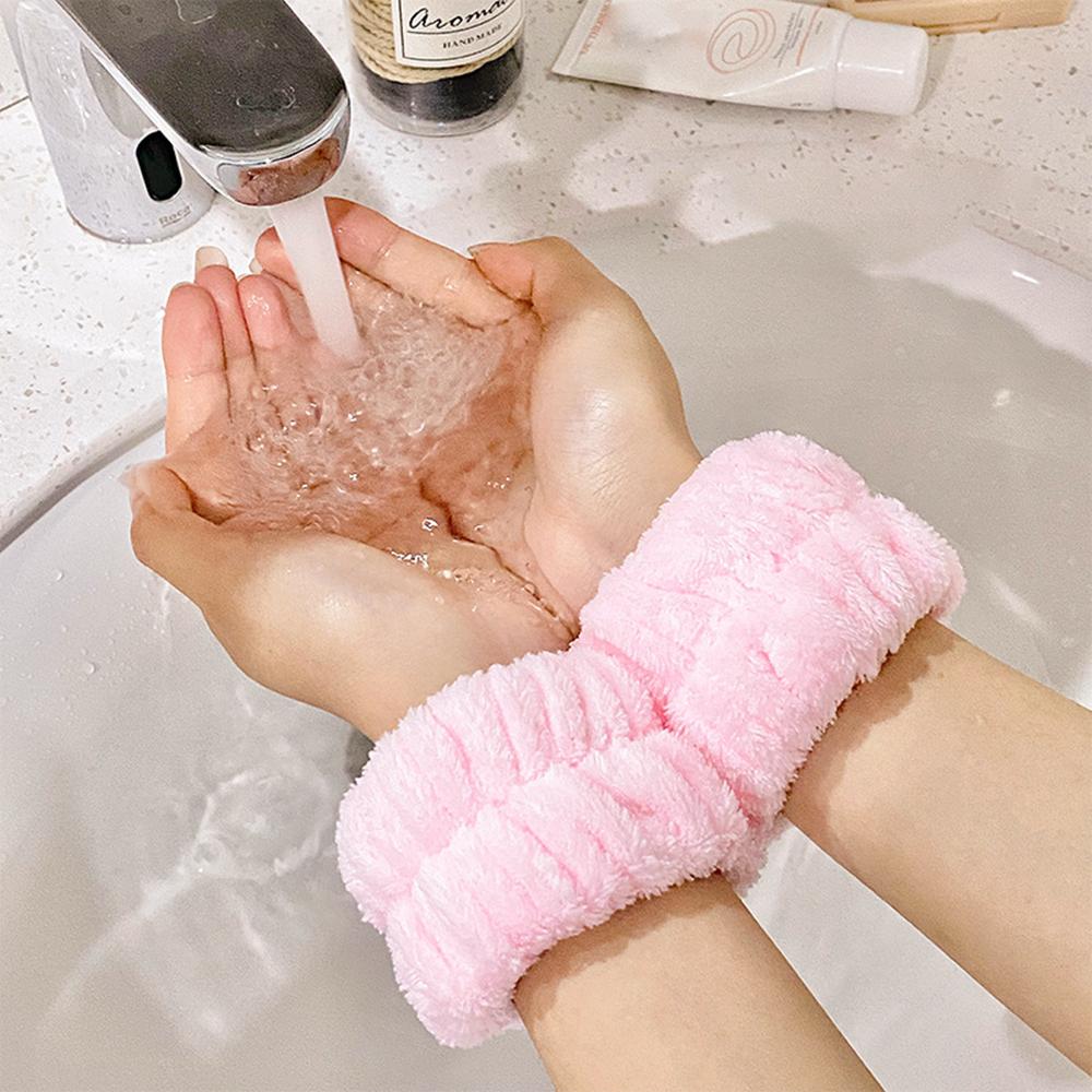 14PCS Spa Headband and Wristbands Set, Face Wash Headband Wrist Bands for Washing Face Makeup Skincare Hair Band Skin Care Acces