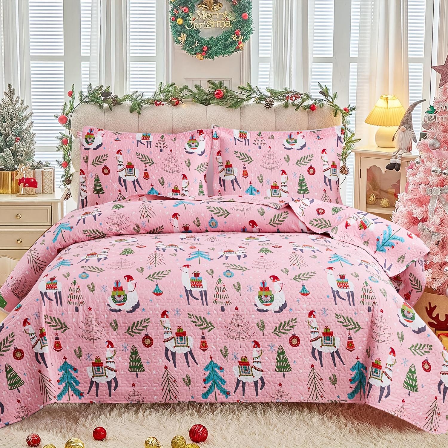 

Comforter Christmas Set Twin/Queen/King Size - Soft 100% Microfiber Lightweight With Festive Reindeer Comforter (quilt)-EU Single(135*200cm)3pcs