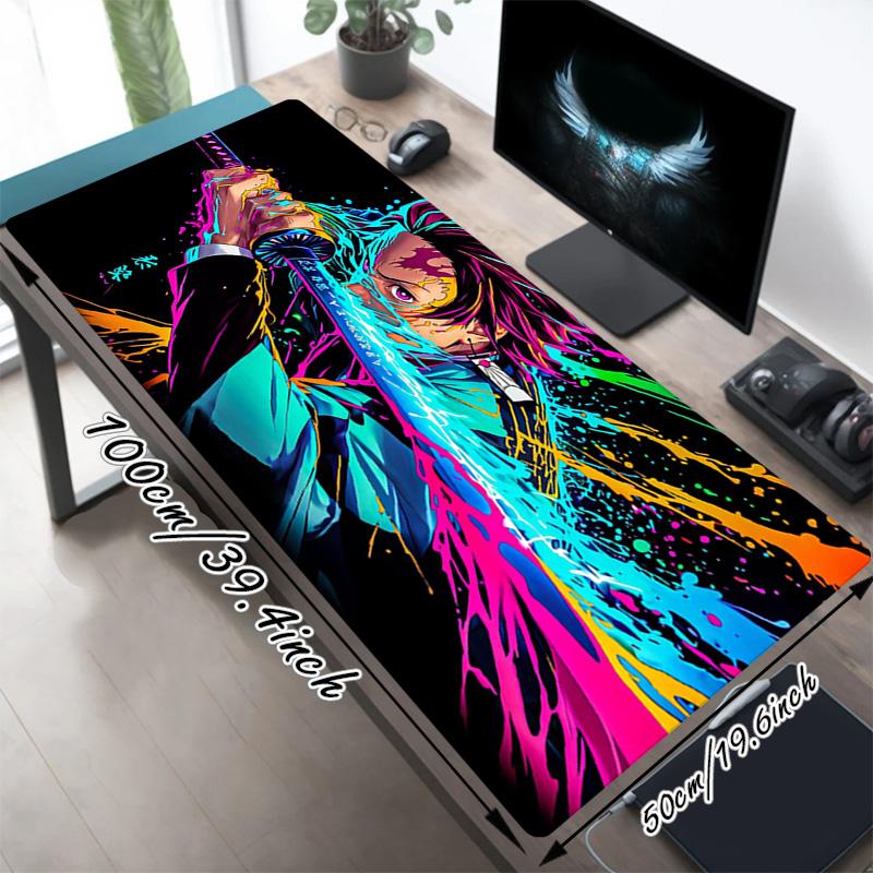 Colorful Movement Xl Gaming Mouse Pad Nonslip Rubber Base Stitched Edge Waterproof Desk Mat For Pc Laptop Gamer Office Computer Accessories