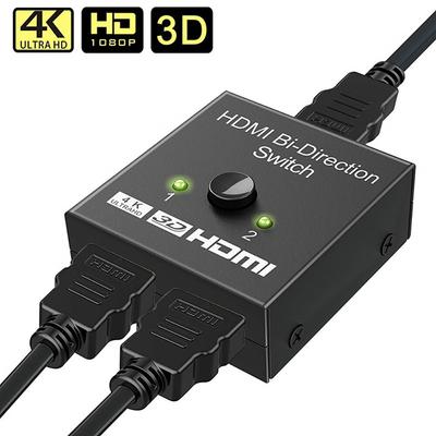 HDMI-Compatible Splitter 4K Switch KVM Bi-Direction 1x2/2x1 HDMI-compatible Switcher 2 In1 Out for PS4/3 TV Box Switcher Adapter