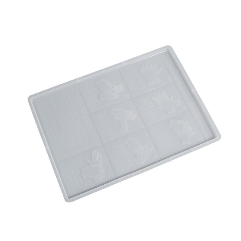 Personalized Epoxy Molds Hand Washing Method Square Silicone Mold for Epoxy Casting DIY Craft Home Table Decor Handmade