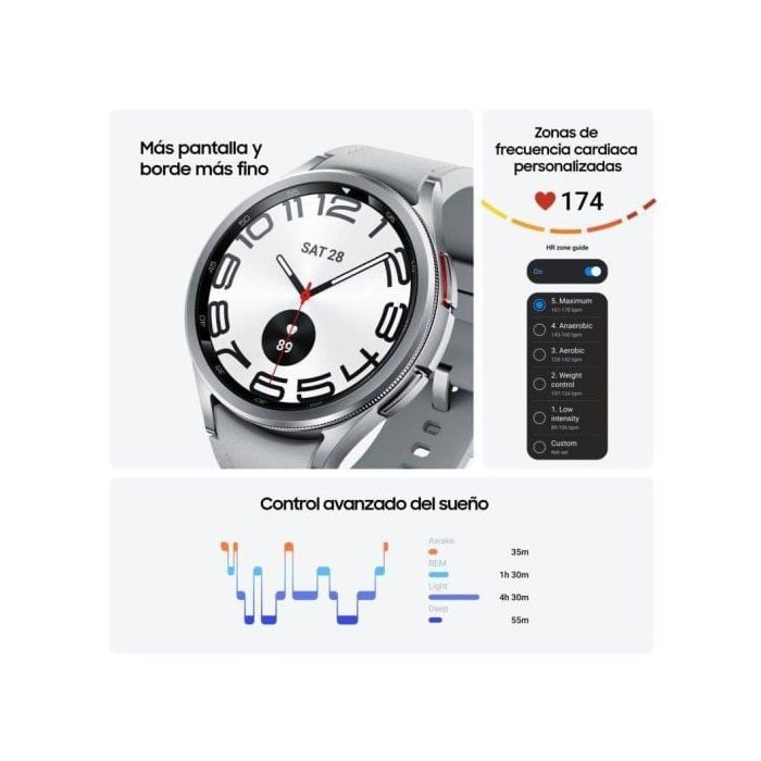 Smartwatch - Samsung - Galaxy Watch 6 - Color Black - Connected Object Yes