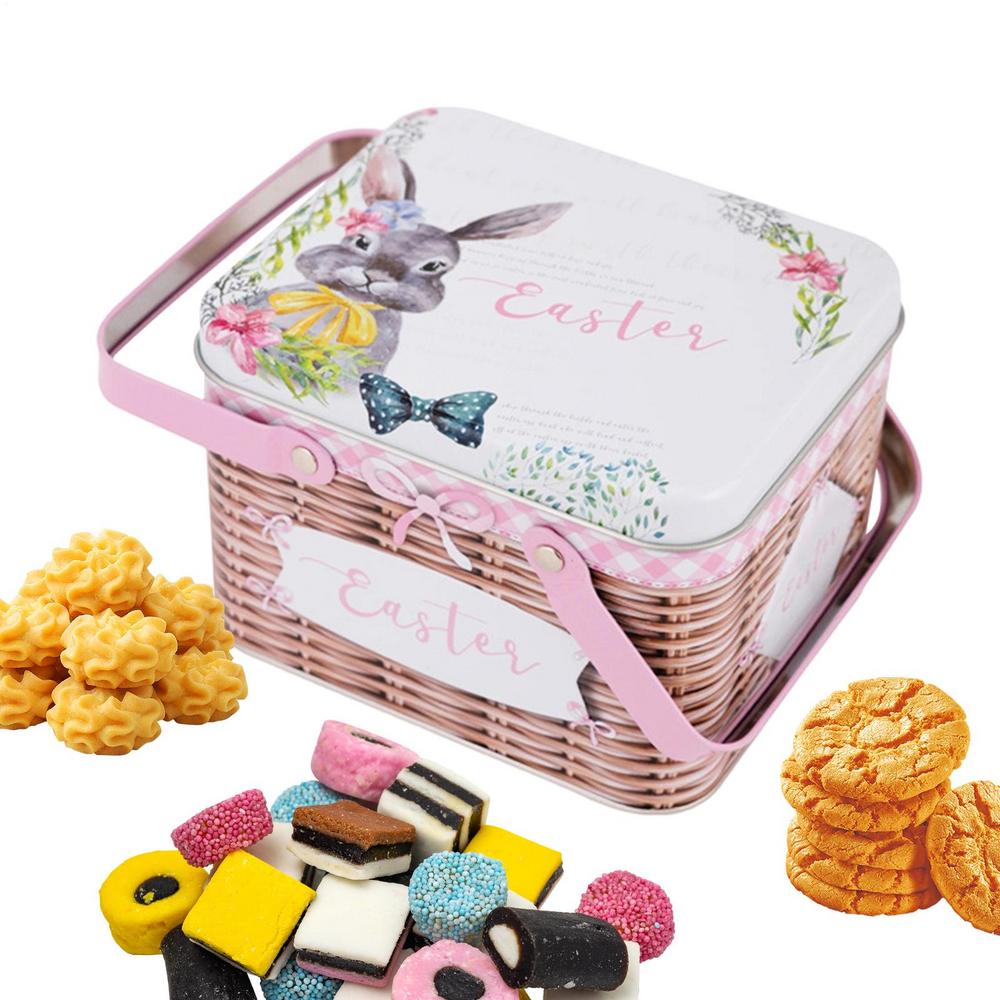 

Easter Baskets With Lid And Handle Metal Candy Storage Easter Candy Holder For Party Chocolates Holiday Stocking Stuffers Treat