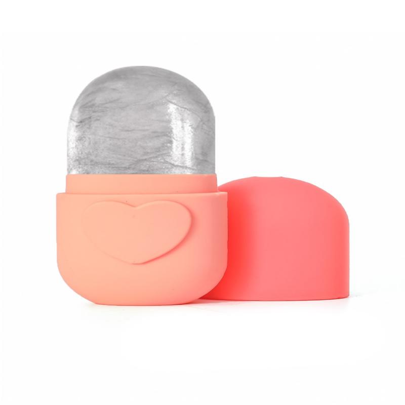 

Ледяной ролик для лица и глаз, массажер для красоты, силиконовая форма для льда, охлаждающий и укрепляющий кожу лица, ледяной ролик, герметичный, многоразовый розовый