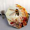 Bee-utiful Blooms: Nature's Garden Watercolor PrintUmbrella, Portable 3-Fold Compact Umbrella for Men & Women Gift