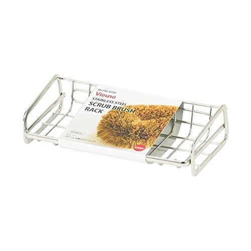 Pearl Metal BUNO Stainless Steel Scrubbing Rack, HB-3290, Silver, 20 x 10.5 x 5 cm