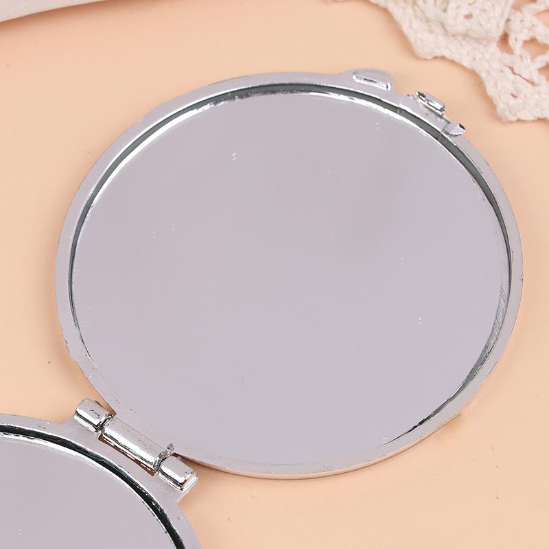 3D Image Cute Doll Mini Pocket Mirror Small Portable Mirror Double-Sided Plastic Makeup Mirror Flip Makeup Mirror