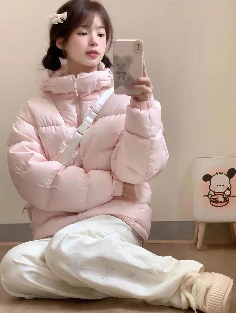 Women’s Short Hooded Windproof Thicken Warm Winter Puffer Jacket