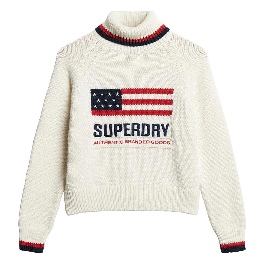 Superdry Свитер с высоким воротом Americana Knit EU XS
